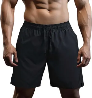 CRNTCEM Men's Quick Dry Athletic Running Shorts Lightweight Workout Bodybuilding Gym Training Elastic Wasit Sport Golf Short