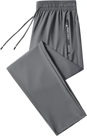 CRNTCEM Mens Quick Dry Hiking Sweatpants Lightweight Straight Running Workout Pants Outdoor Stretch Casual Athletic Joggers
