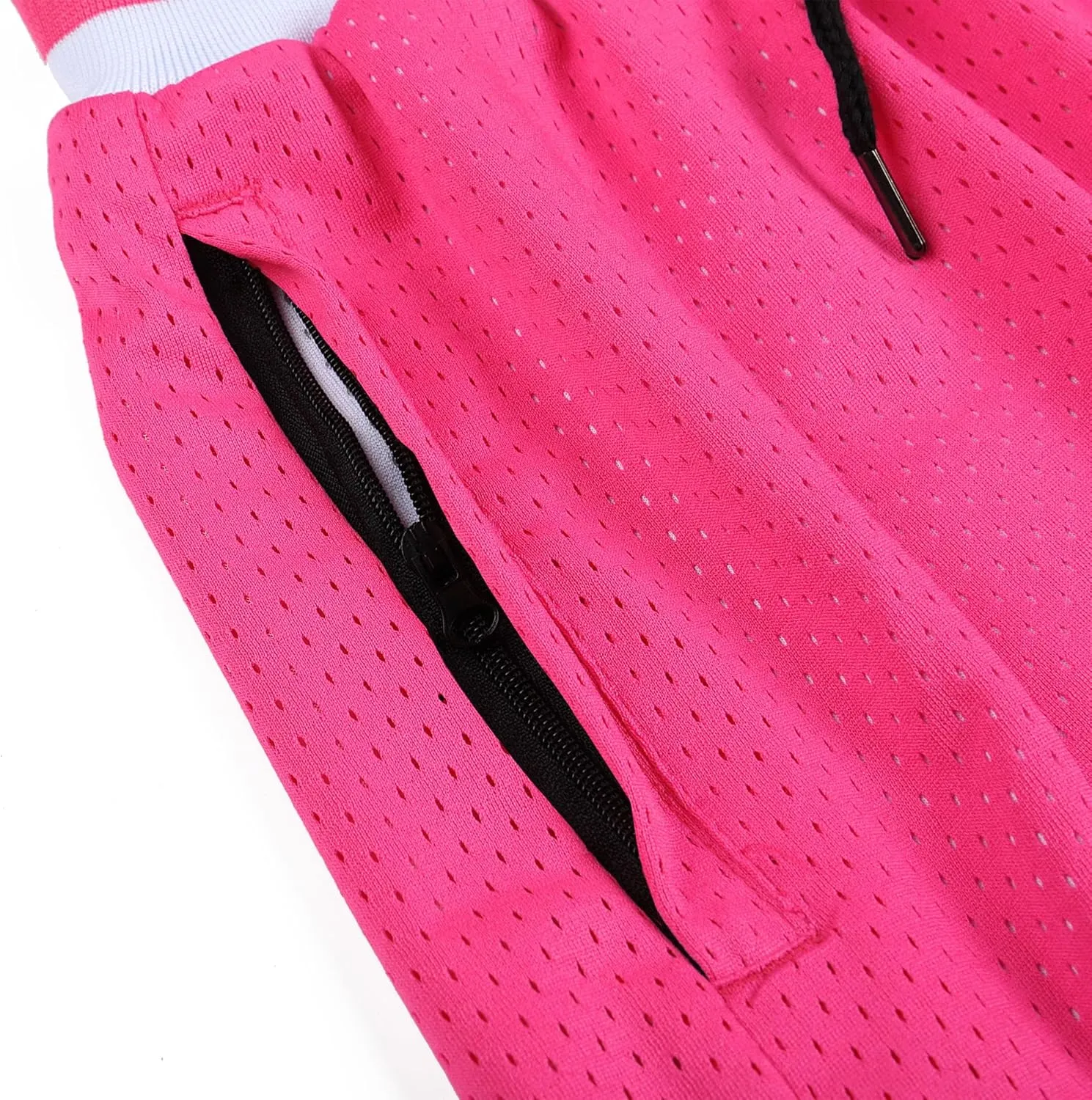 DEHANER Men's Basketball Shorts with Zip Pockets for Workout Gym Sports, Featuring Breathable Mesh Fabric