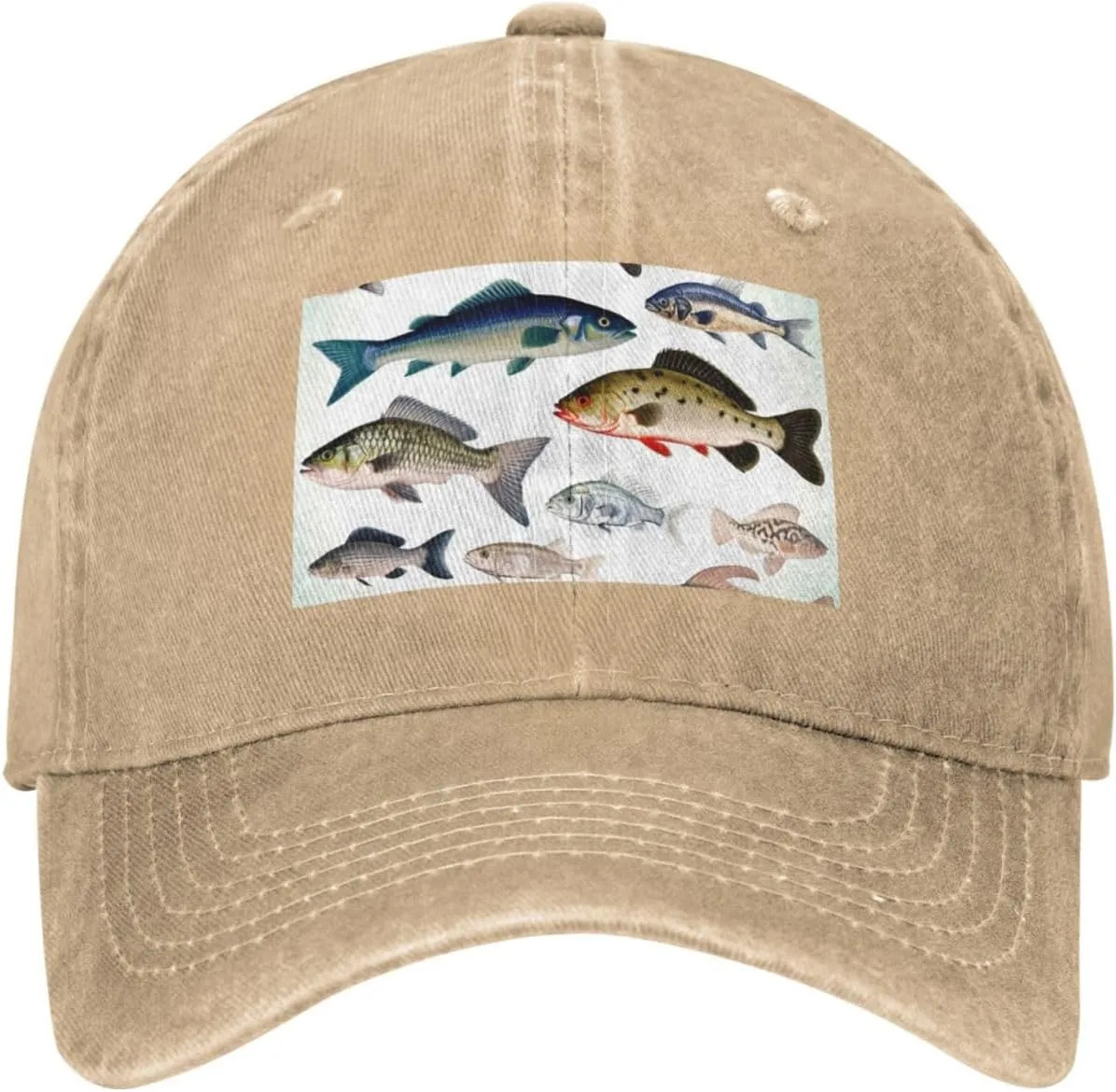Different Fish Unisex Baseball Cap Breathable Cotton Trucker Hat Classic Denim Dad Hat Summer Sun Hat