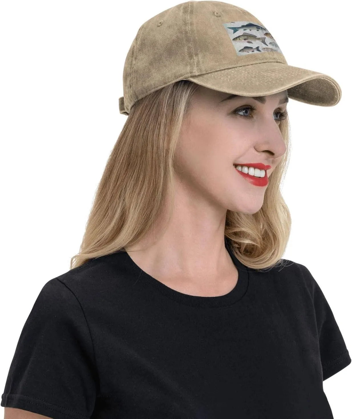 Different Fish Unisex Baseball Cap Breathable Cotton Trucker Hat Classic Denim Dad Hat Summer Sun Hat