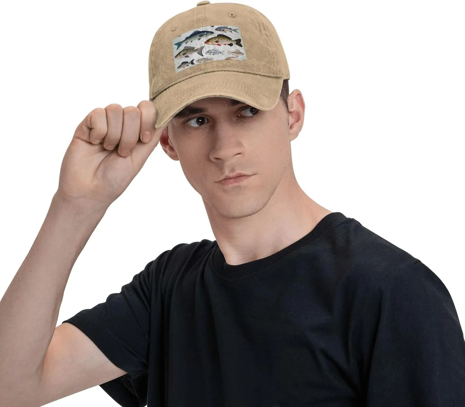 Different Fish Unisex Baseball Cap Breathable Cotton Trucker Hat Classic Denim Dad Hat Summer Sun Hat