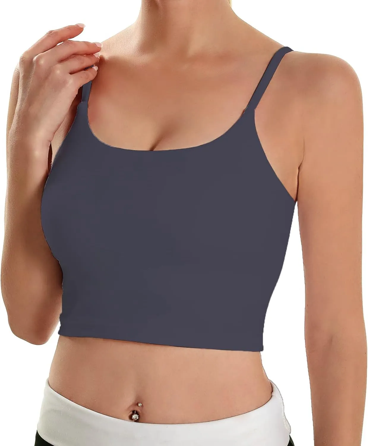 ECOPARTY Sports Bras for Women Quick-Dry Padded Wirefree Workout Crop Cute Tank Tops Camisole Yoga Fitness Running Gym