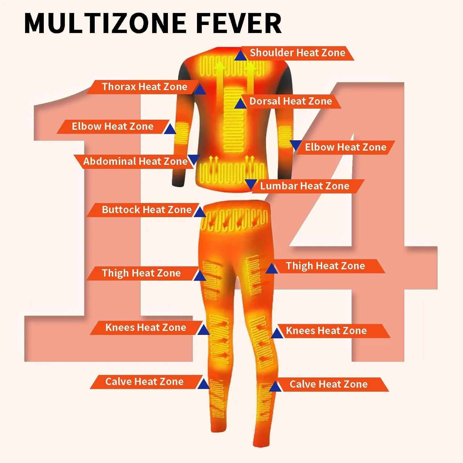 Electric Heated Underwear Set Fleece Lined Thermal Body Suit Men Winter APP Control Temperature Motorcycle Top Pants