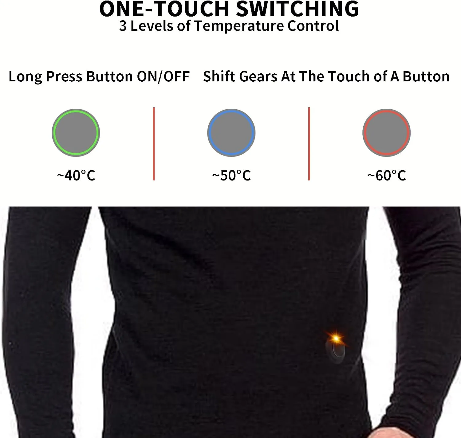 Electric Heated Underwear Set Fleece Lined Thermal Body Suit Men Winter APP Control Temperature Motorcycle Top Pants