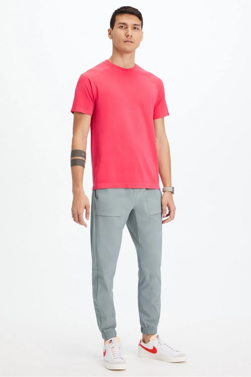 Fabletics Men's The One Jogger, Quick-Dry, Hidden Pockets, Zip Pockets, UPF Protection, Anti-Stink, Lightweight