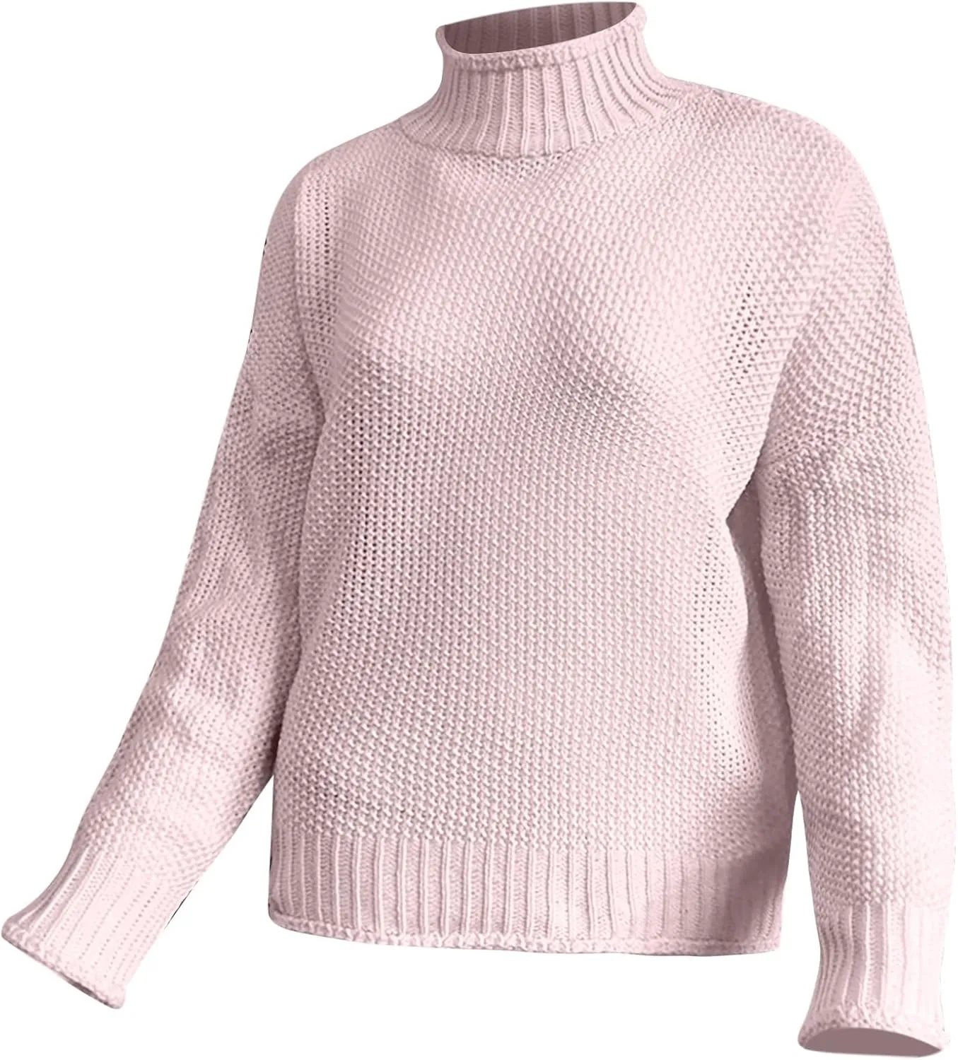 Fall Sweaters for Women,Trendy Fall Turtleneck High Neck Outfits Balloon Long Sleeve Pullover Outerwear Tunic Tops