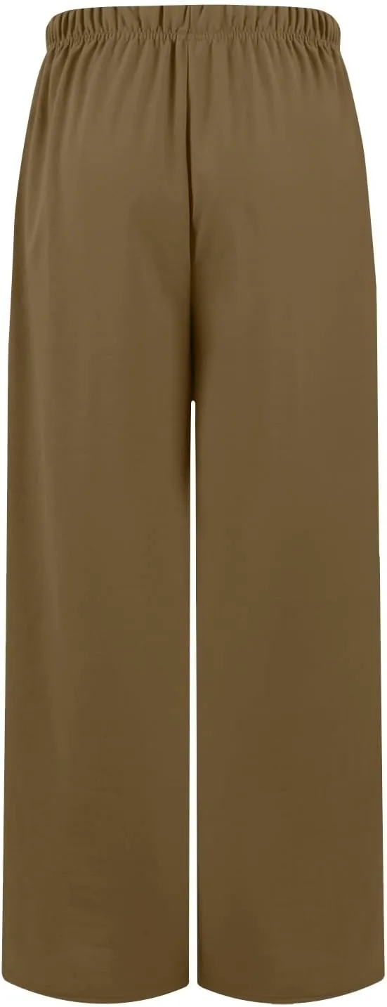 fanmpghleoo Wide Leg Sweatpants Women Baggy Drawstring High Waisted Joggers with Pockets Lightweight Casual Comfy Sweat Pants