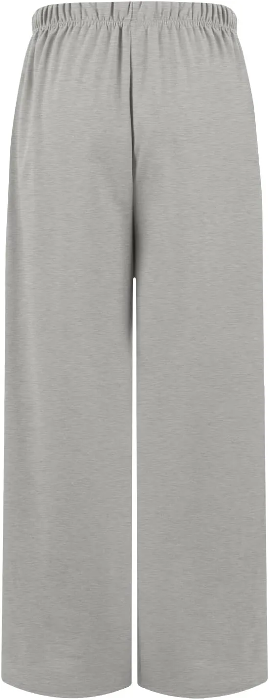 fanmpghleoo Wide Leg Sweatpants Women Baggy Drawstring High Waisted Joggers with Pockets Lightweight Casual Comfy Sweat Pants