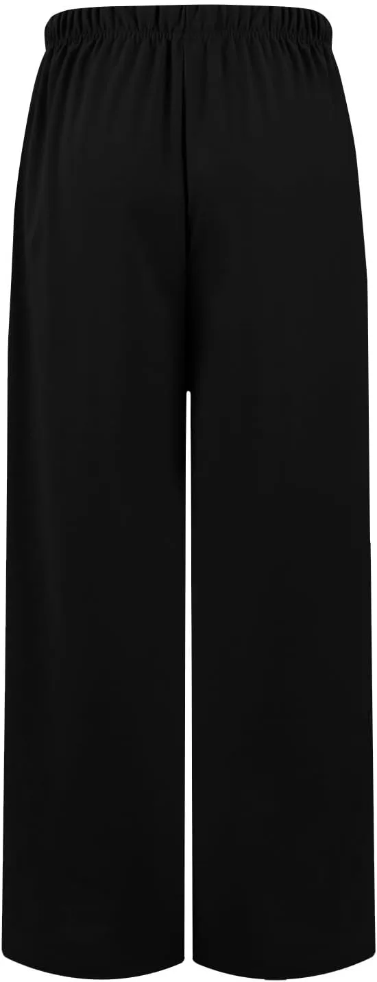 fanmpghleoo Wide Leg Sweatpants Women Baggy Drawstring High Waisted Joggers with Pockets Lightweight Casual Comfy Sweat Pants