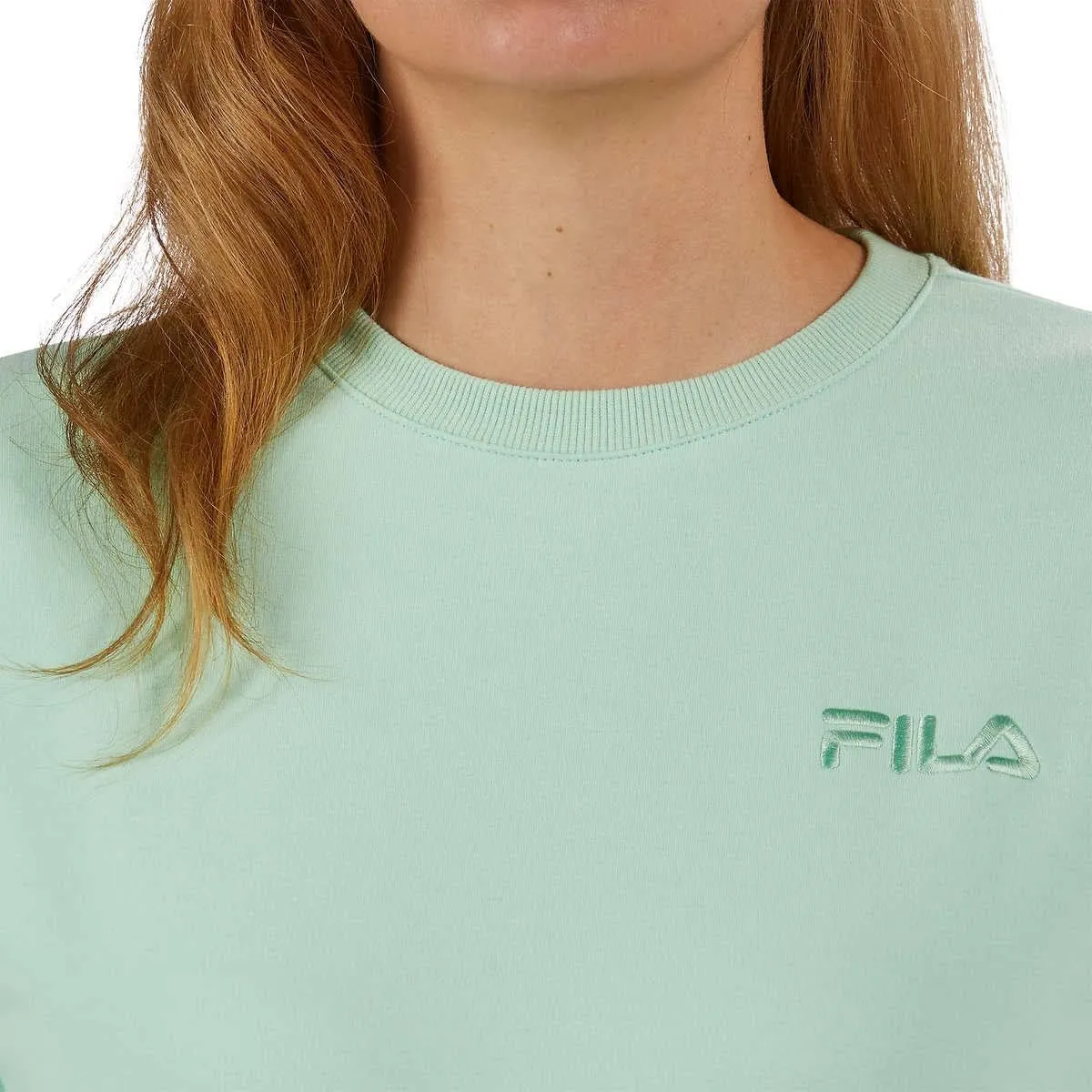 Fila Womens Midweight French Terry Crewneck Long Sleeve Sweatshirt