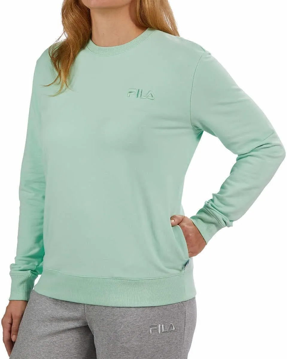 Fila Womens Midweight French Terry Crewneck Long Sleeve Sweatshirt