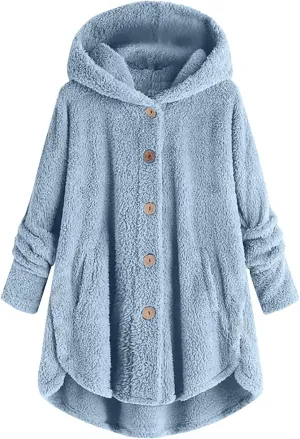 Fleece Coats for Women Sherpa Lined Wool Sweatshirts Winter Warm Fuzzy Pullover Thermal Underwear Loungewear