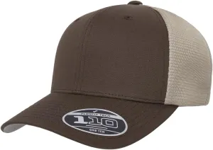 Flexfit 110M Mesh Trucker Mid-Profile Breathable Mesh Back Adjustable Snapback Cap | Bulk Pack Available