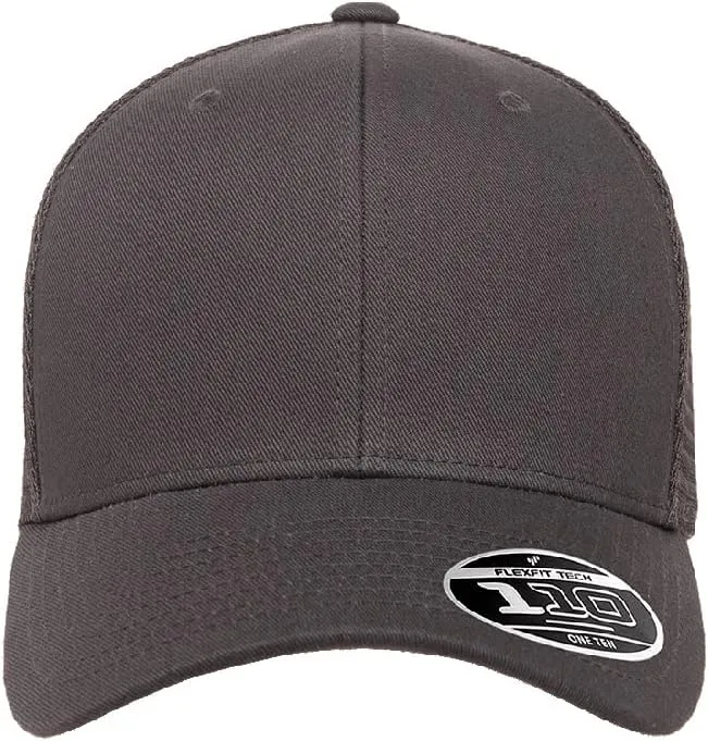 Flexfit 110M Mesh Trucker Mid-Profile Breathable Mesh Back Adjustable Snapback Cap | Bulk Pack Available