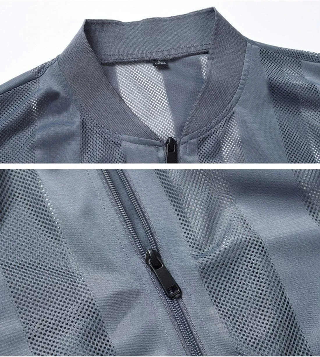 Flygo Men's Summer Casual Lightweight Breathable Mesh Cycling Travel Zip Vest