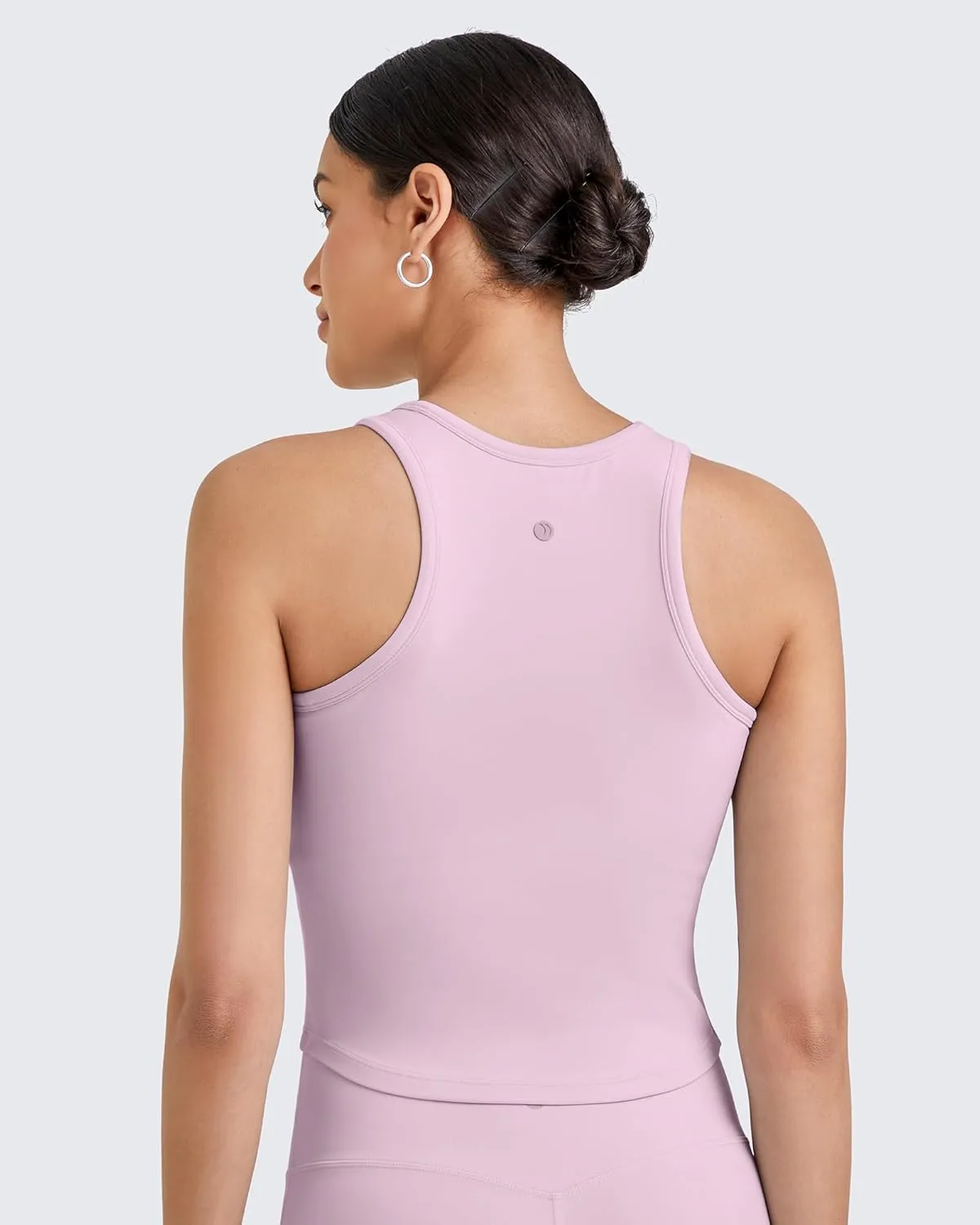 G4Free Barefeel Built in Bra Workout Tops for Women Removable Pads Longline Sport Bras Racerback Athletic Tank Yoga Gym