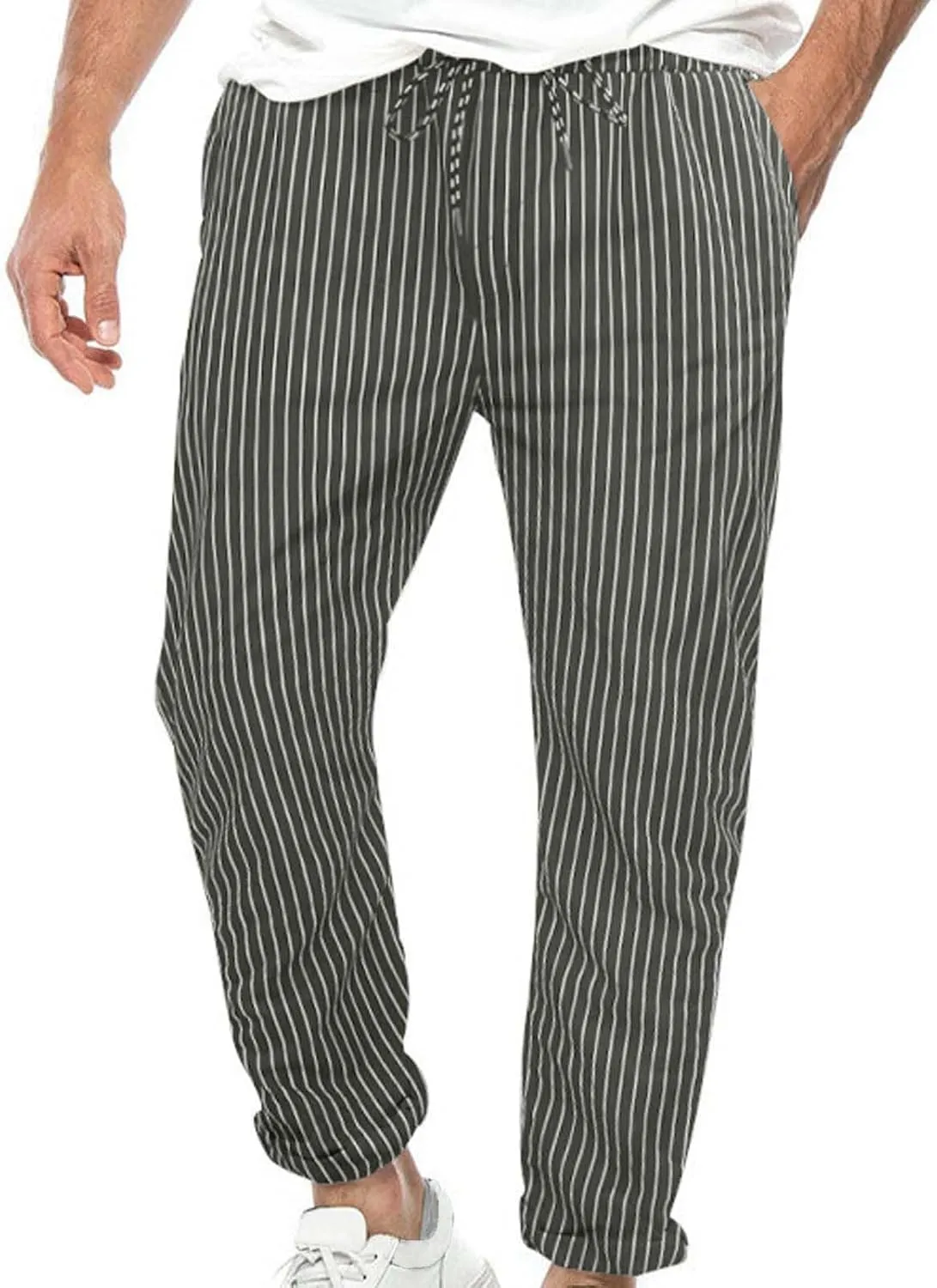 GIERIDUC Men Fashion Sports Casual Pants Casual Corduroy Pants for Men Basketball Tear Away Pants Slim Fit Walking Trousers