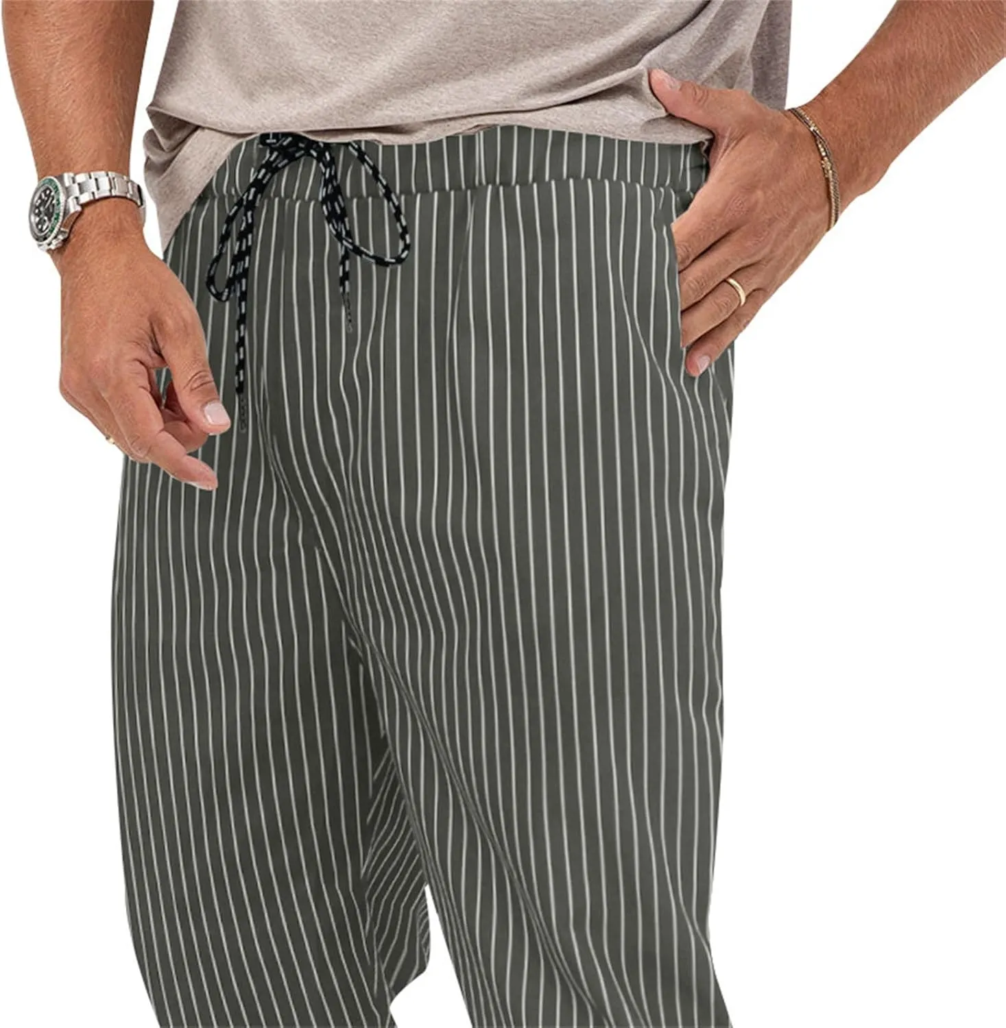 GIERIDUC Men Fashion Sports Casual Pants Casual Corduroy Pants for Men Basketball Tear Away Pants Slim Fit Walking Trousers
