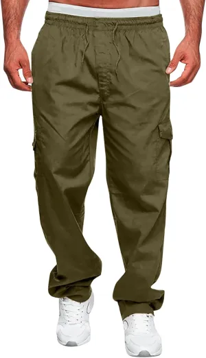 GIERIDUC Mens Corduroy Joggers Pants Men's Heavyweight Thermal Pants Mens Active Exercise Trousers Fashion Trousers for Guys