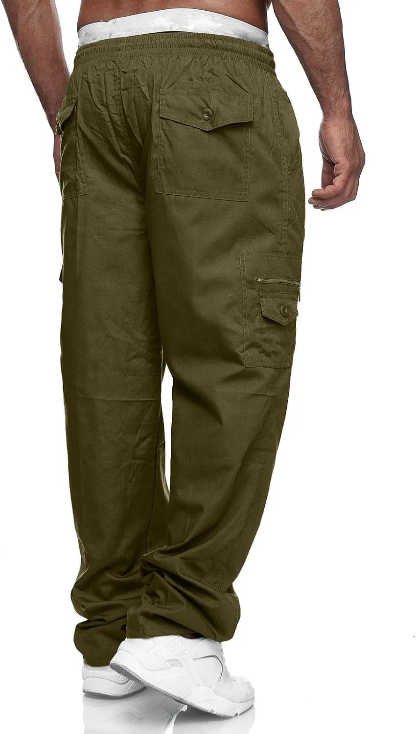 GIERIDUC Mens Corduroy Joggers Pants Men's Heavyweight Thermal Pants Mens Active Exercise Trousers Fashion Trousers for Guys