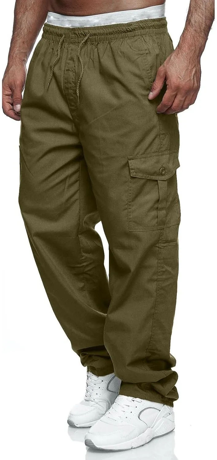 GIERIDUC Mens Corduroy Joggers Pants Men's Heavyweight Thermal Pants Mens Active Exercise Trousers Fashion Trousers for Guys