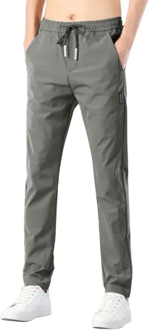 GIERIDUC Men's Drawstring Waist Cargo Pants Mens Cargo Shorts Size 33 Waist Mens Long Underwear Pants Fleece Cargo Pants Men