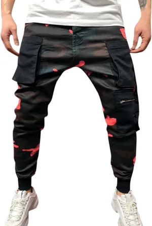 GIERIDUC Men's Essentials Fleece Sweatpants Big and Tall Mens Plaid Pants Best Lightweight Sweatpants Match Men’S Wild Cargo