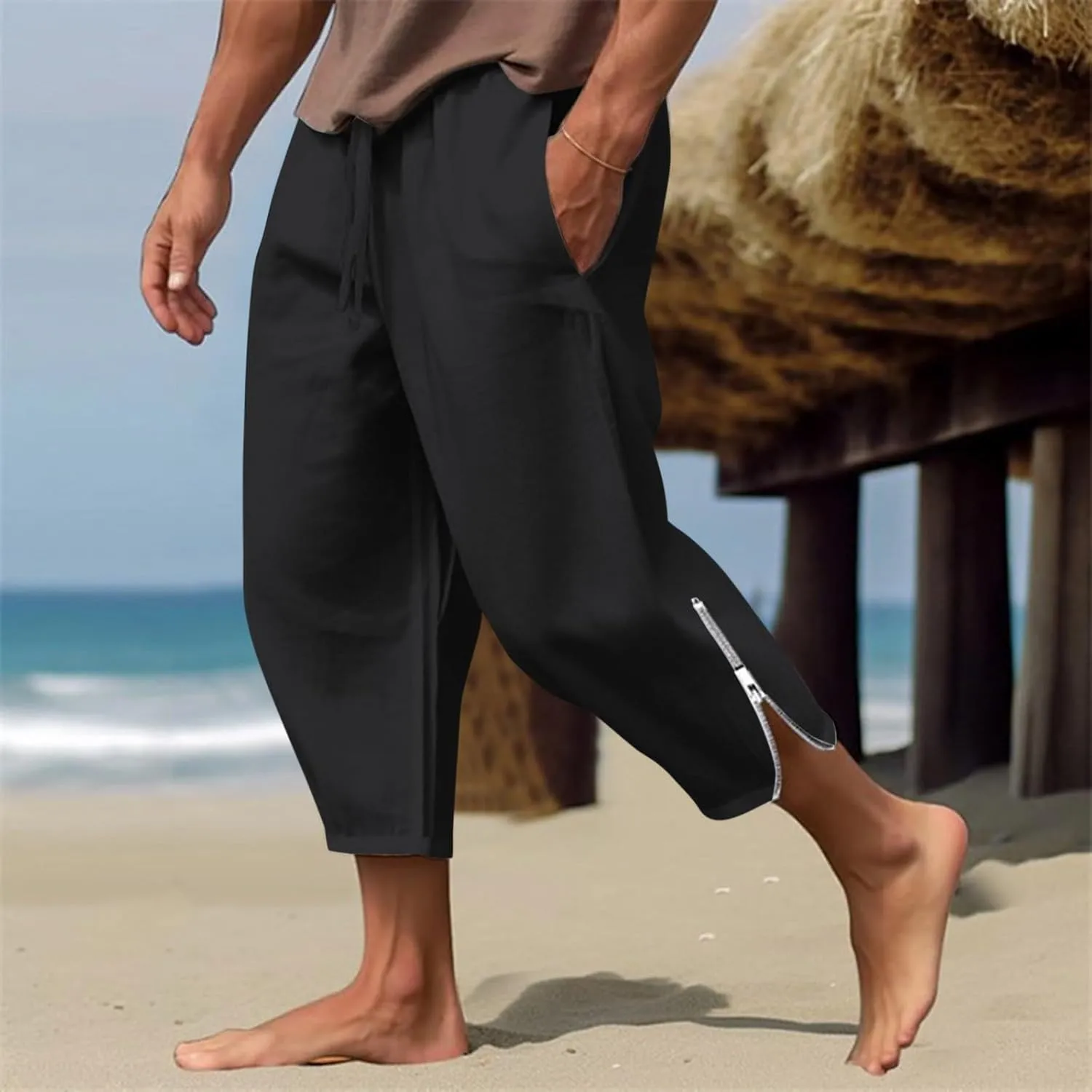 GIERIDUC Mens Heavyweight Fleece Sweatpants Dress Pants for Muscular Legs Pajama Pants for Tall Guys Athletic Outfits for Men