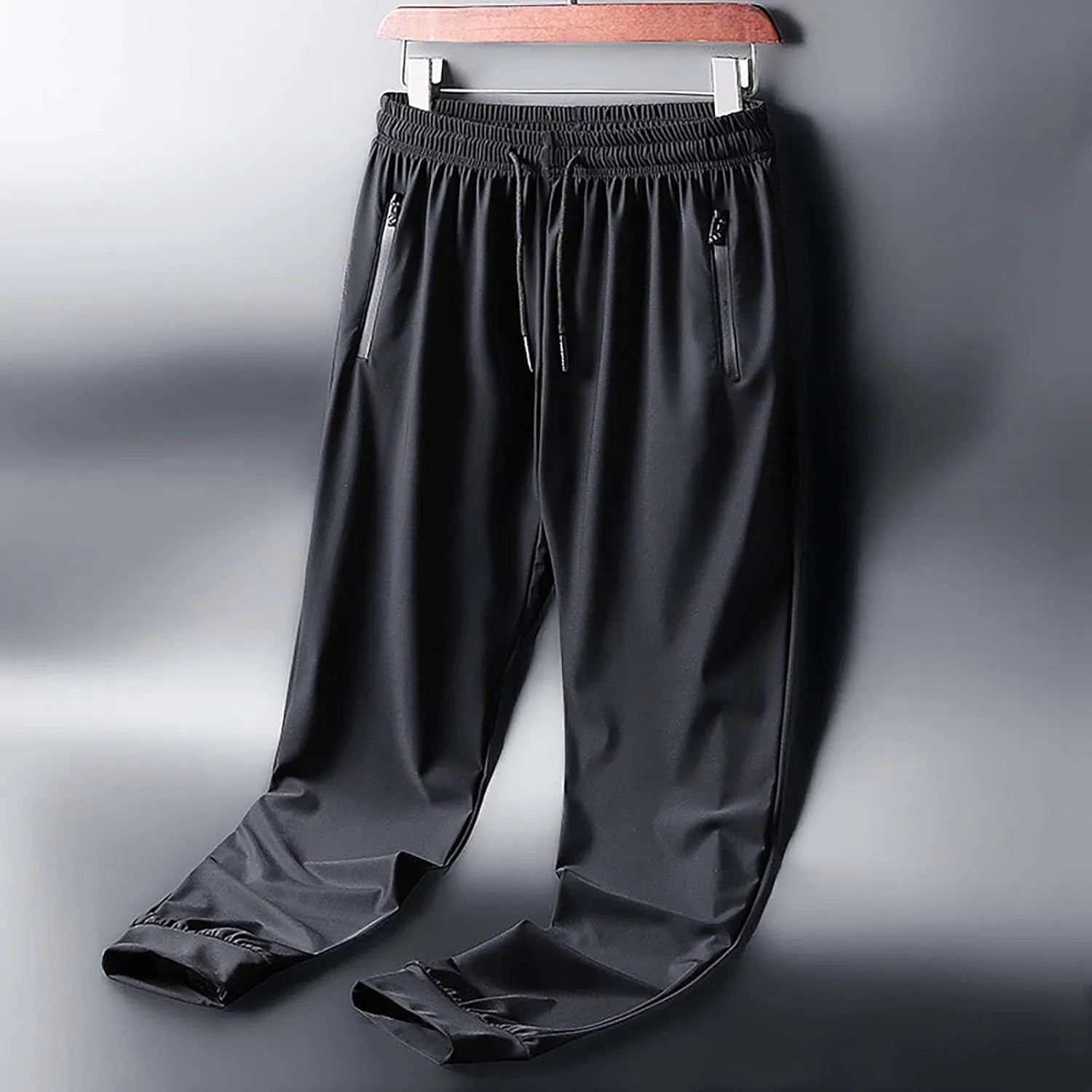 GIERIDUC Mens Joggers Lightweight Workout Breathable Mesh Pants Elastic Waist Drawstring Athletic Sports Running Sweatpants