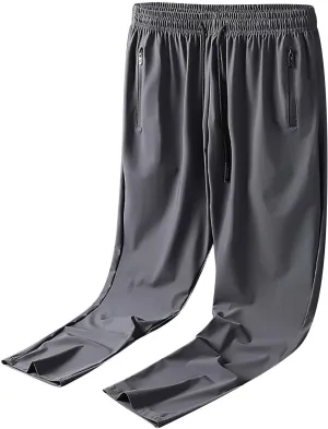 GIERIDUC Mens Joggers Lightweight Workout Breathable Mesh Pants Elastic Waist Drawstring Athletic Sports Running Sweatpants