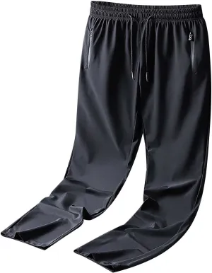 GIERIDUC Mens Joggers Lightweight Workout Breathable Mesh Pants Elastic Waist Drawstring Athletic Sports Running Sweatpants