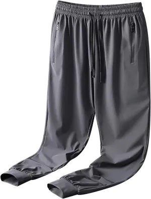 GIERIDUC Mens Joggers Lightweight Workout Breathable Mesh Pants Elastic Waist Drawstring Athletic Sports Running Sweatpants