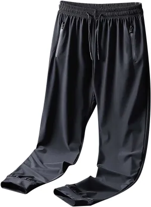 GIERIDUC Mens Joggers Lightweight Workout Breathable Mesh Pants Elastic Waist Drawstring Athletic Sports Running Sweatpants