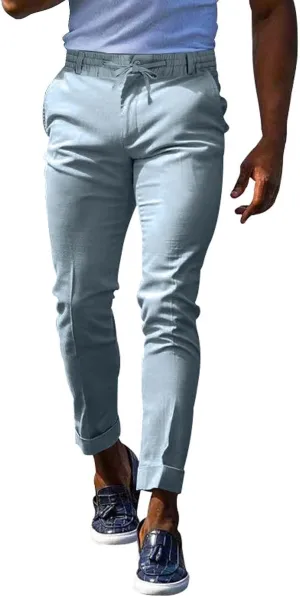 GIERIDUC Men's Linen Pants Casual Long Pants Summer Clothes for Men Fashion Best Jogger Pants for Men for Men
