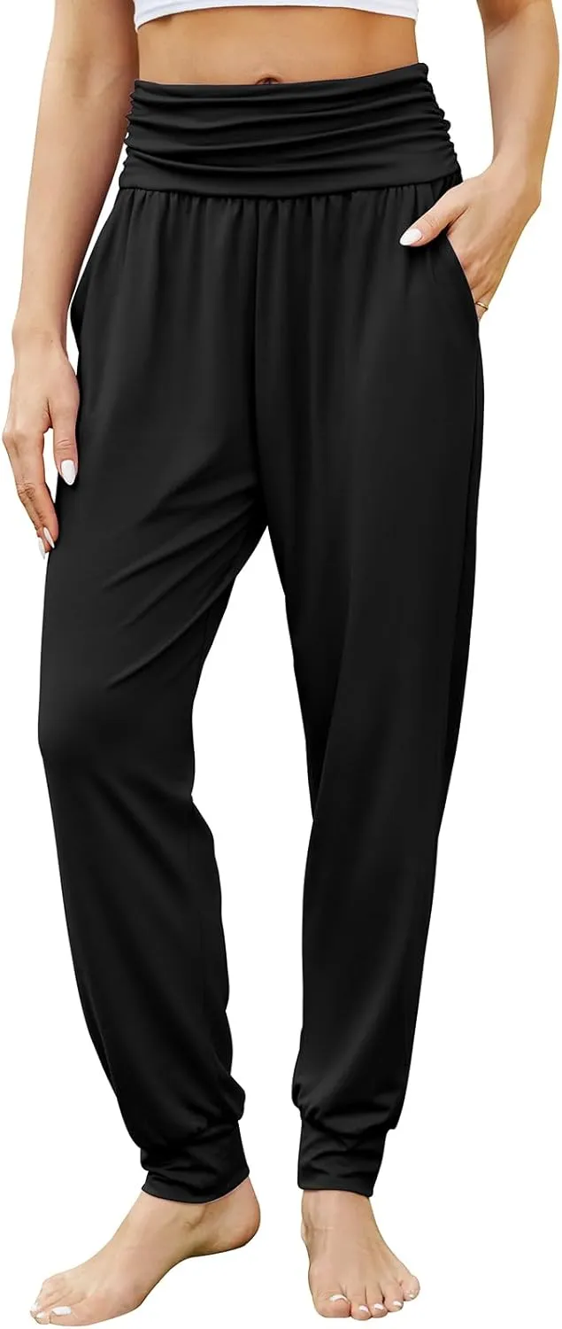 Gracyoga Women's Yoga Joggers Pants Casual Loose Workout Sweatpants Comfy Lounge Pants with Pockets
