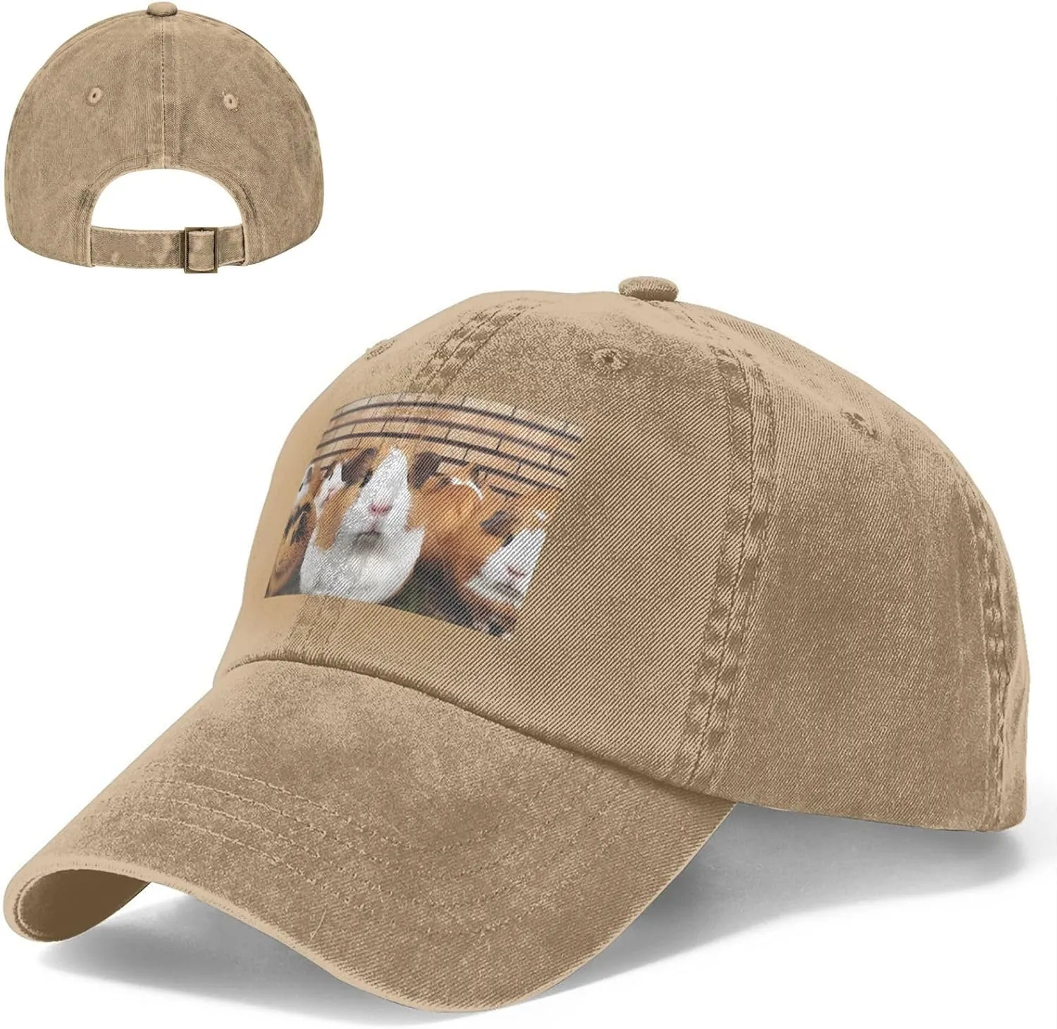 Guinea Pigs Unisex Baseball Cap Breathable Cotton Trucker Hat Classic Denim Dad Hat Summer Sun Hat
