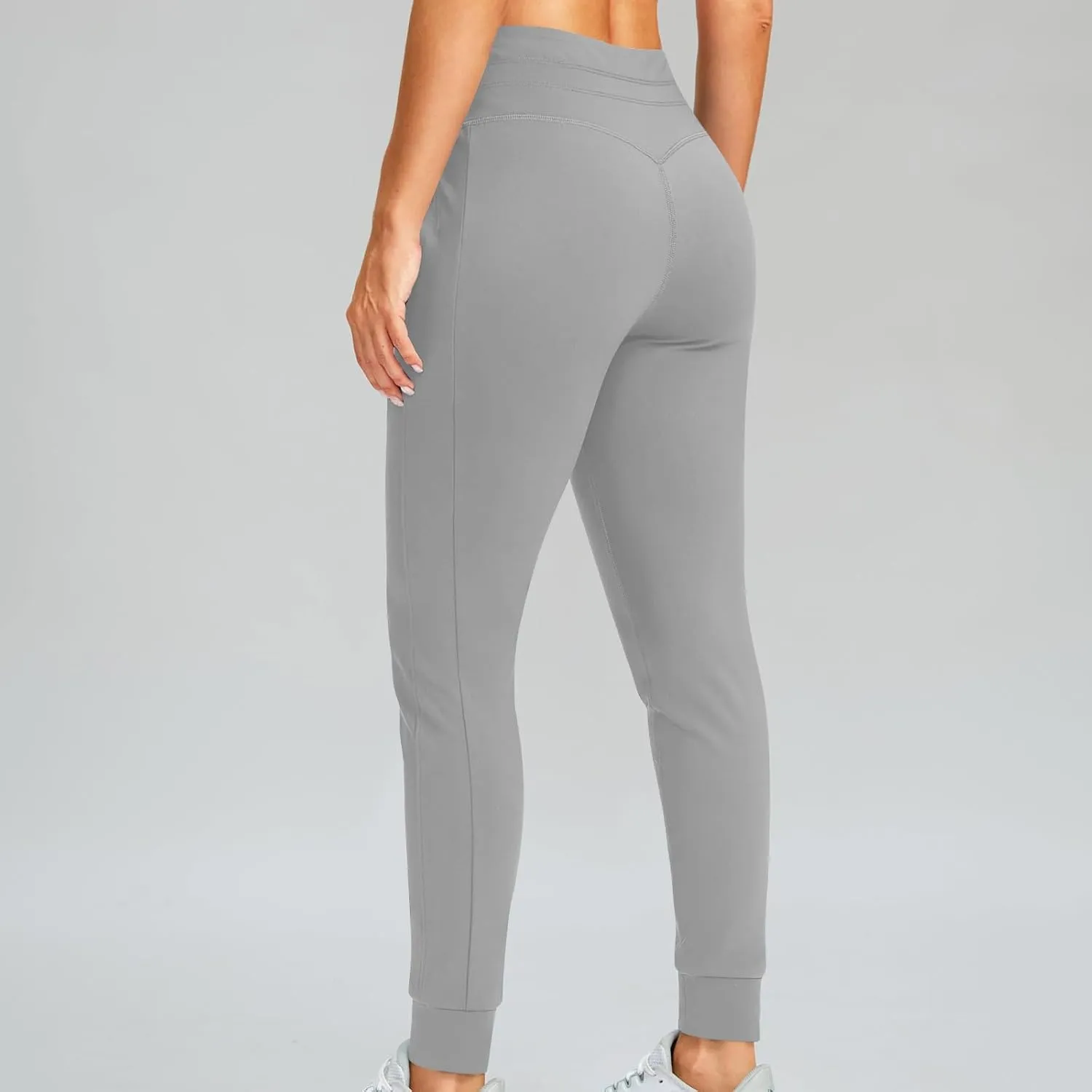Gumipy Womens Joggers with Pockets Drawstring High Waisted Stretchy Sweatpants Soft Comfy Yoga Pants Tapered Lounge Pants