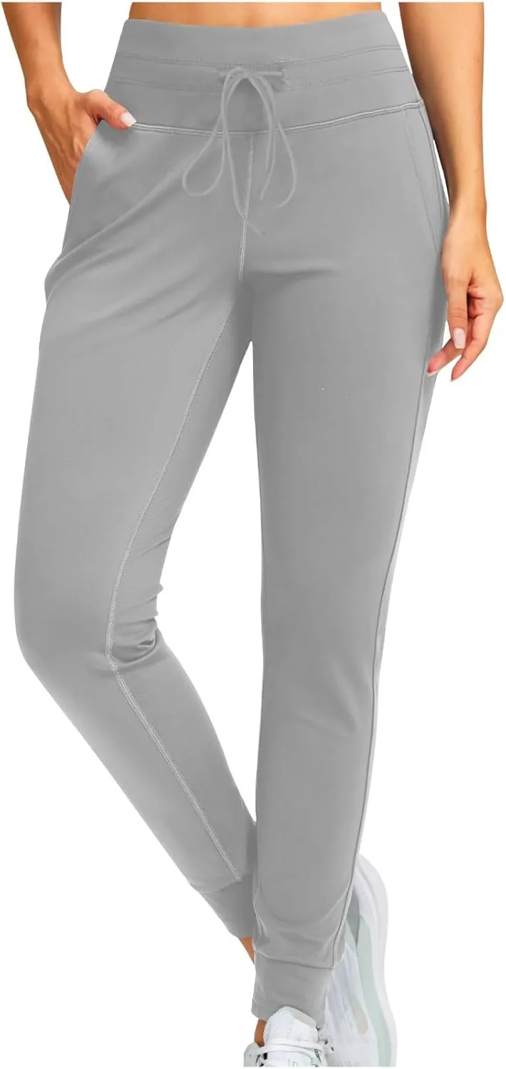Gumipy Womens Joggers with Pockets Drawstring High Waisted Stretchy Sweatpants Soft Comfy Yoga Pants Tapered Lounge Pants