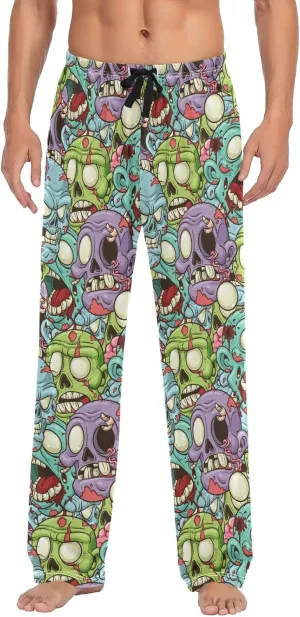GuoChe Mens Pajama Bottoms Cartoon Zombie Pajama Pants for Men Funny Lounge Pants XL