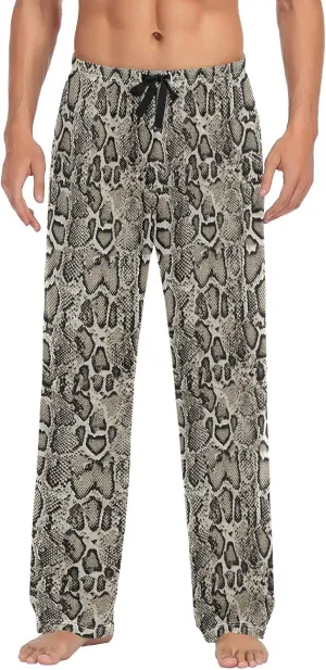 GuoChe Snake Skin Pattern Pajama Pants for Men Mens Pajama Bottoms Lounge Pants L