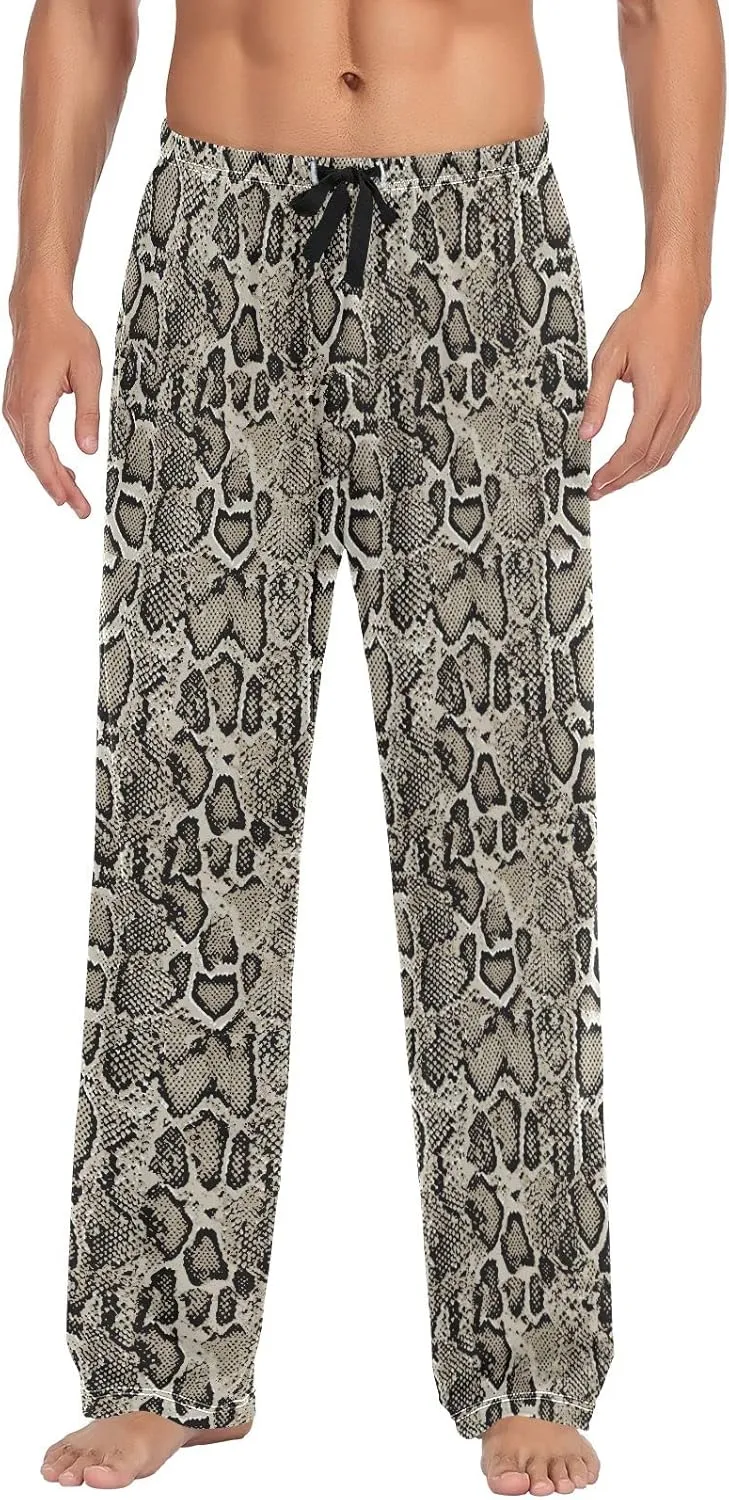 GuoChe Snake Skin Pattern Pajama Pants for Men Mens Pajama Bottoms Lounge Pants L