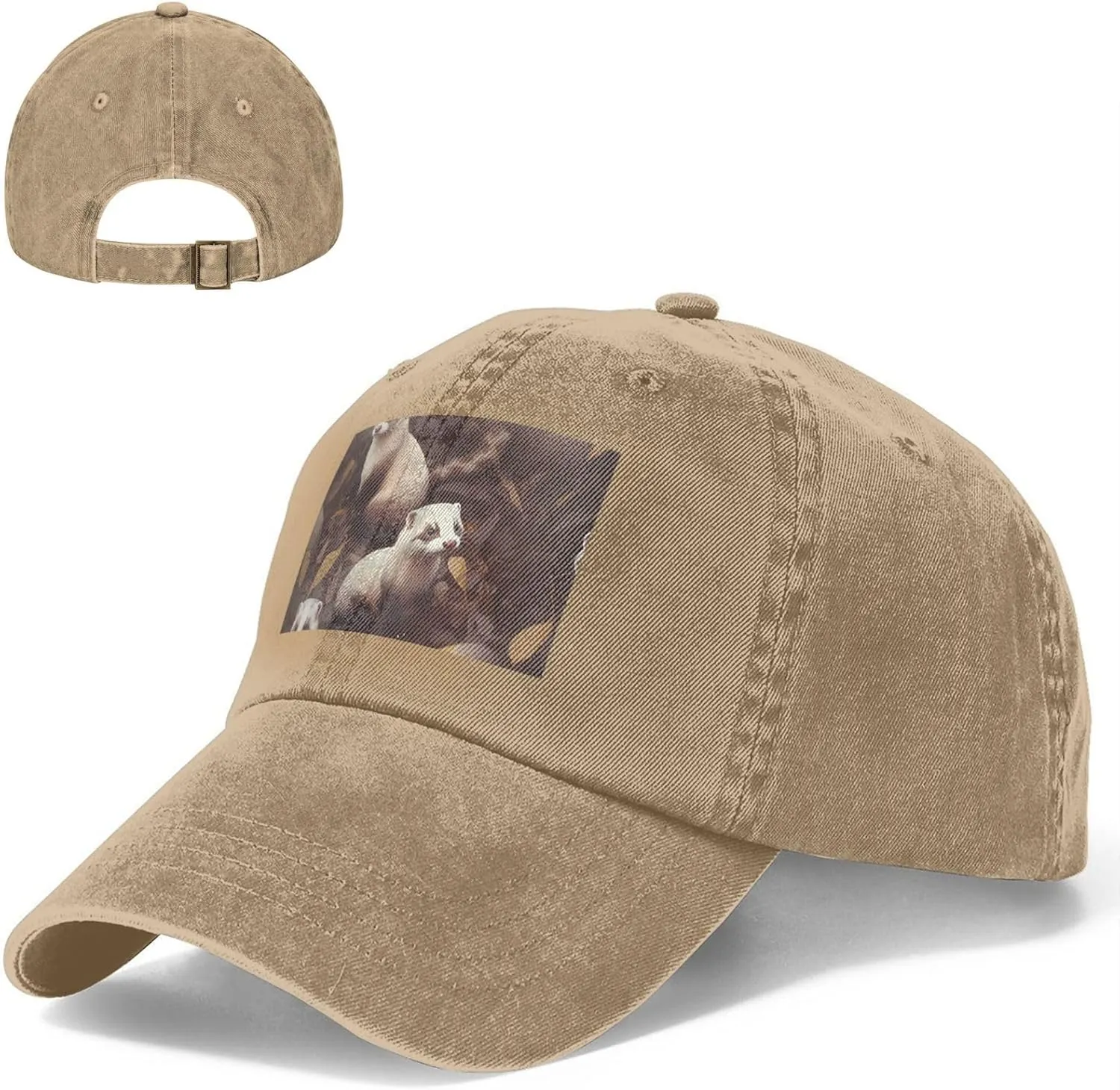 Hairy Ferret Unisex Baseball Cap Breathable Cotton Trucker Hat Classic Denim Dad Hat Summer Sun Hat