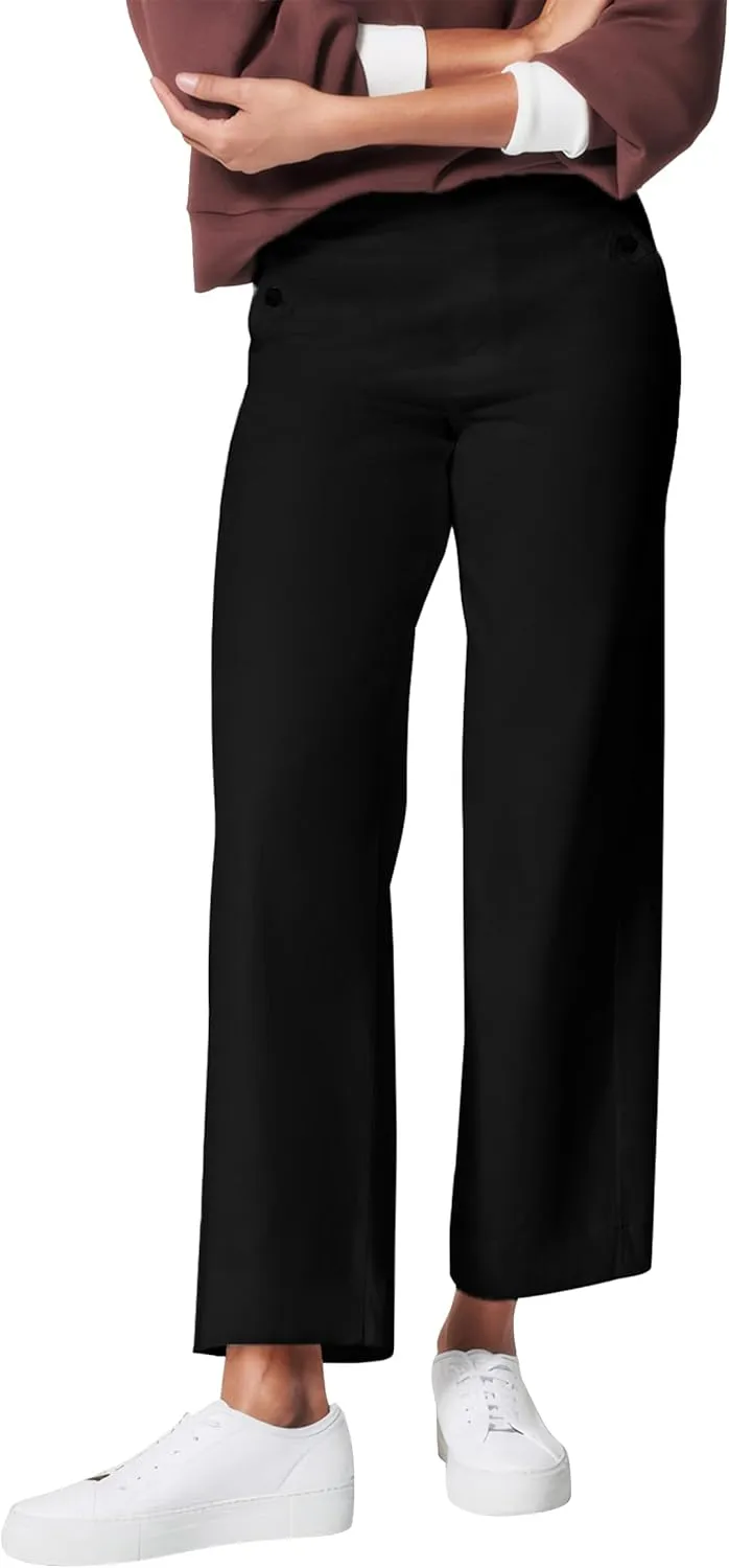 HBQ Womens Jeans Baggy Stretchy Pull On High Waisted Denim Wide Leg Trouser Pants Trendy