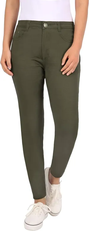 HDE Women's Mid-Rise Stretchy Denim Slim Fit Skinny Jeans