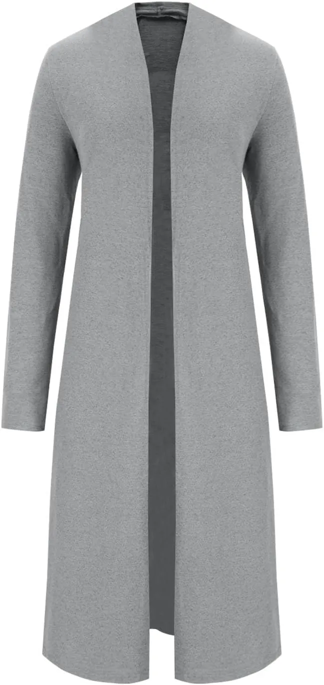 HGps8w Women's Sexy 2 Piece Outfits - Ribbed Long Sleeve Jumpsuit Bodysuit   Long Open Front Cardigan Jackets Loungewear Sets