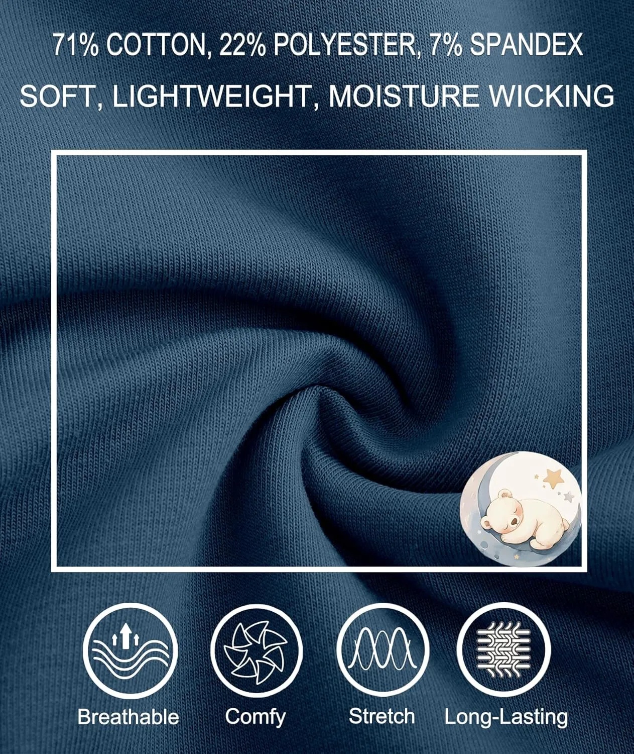 HIBETY Boys Athletic Pants, Moisture-Wicking Breathable Cotton Sweatpants with Elastic Drawstring