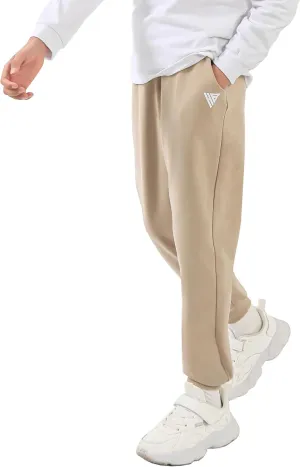 HIBETY Boys Athletic Pants, Moisture-Wicking Breathable Cotton Sweatpants with Elastic Drawstring