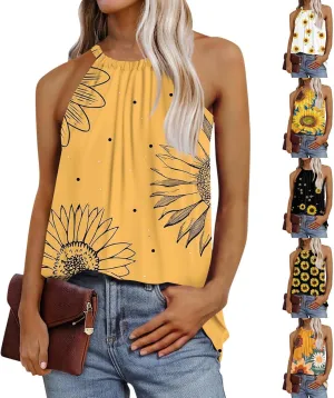 HTHLVMD Fashion Summer Plus Size Blouse for Women Loungewear Sleeveless Crewneck Camisole Women Sexy Casual Camisole