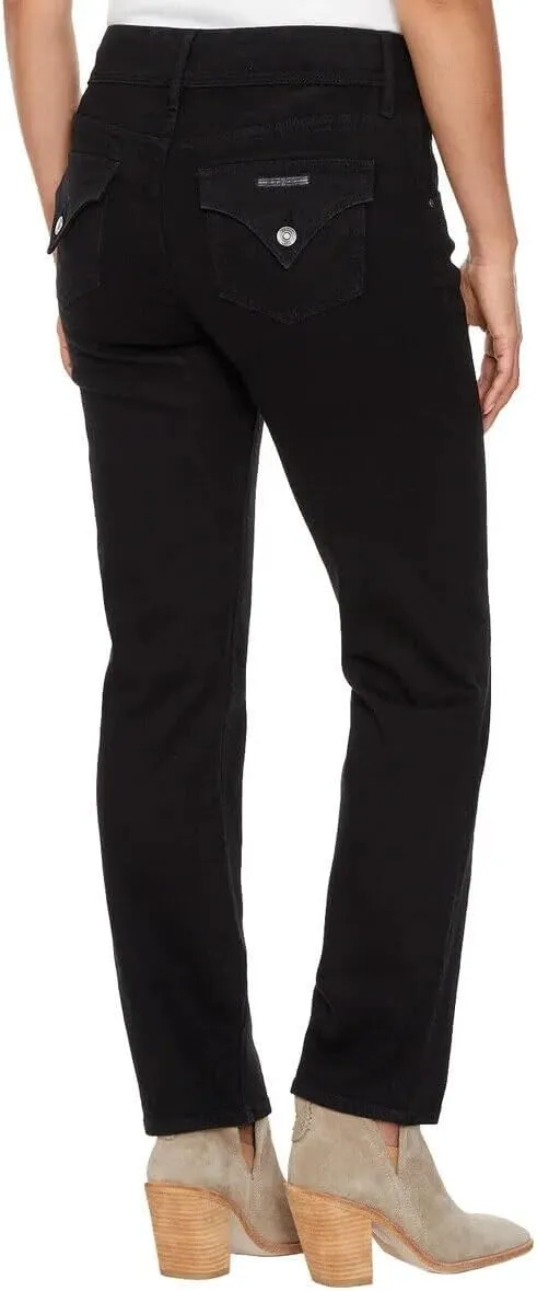 HUDSON Women's Mid-Rise Slim Straight Leg Jeans